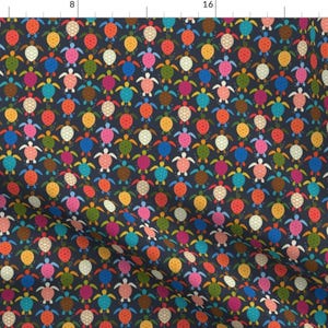 Sea Turtle Fabric - Save Our Species By Katerhees - Sea Turtle Colorful Beach Island Ocean Animal Cotton Fabric By The Yard With Spoonflower