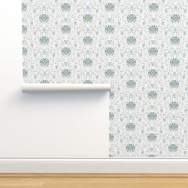 French Blue Removable Wallpaper Etsy