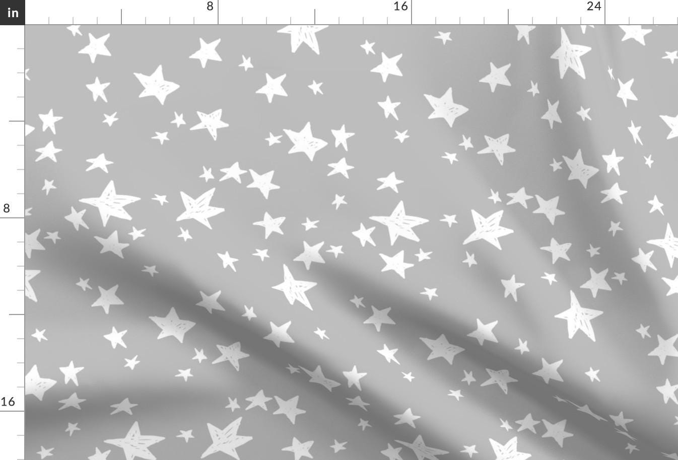 Guirlande De Fanions Tissu Coton Gris étoiles Scintillantes – 8 Drapeaux 15/17cm, 2m