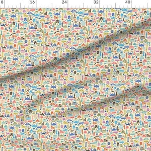 World Travel Fabric - Travel Icons By Sandityche - Travel Globetrotter Tourist Tourism Global Cotton Fabric By The Yard With Spoonflower image 2