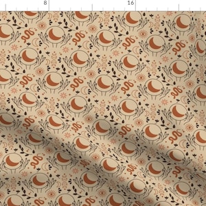Crystal Ball Fabric - Boho Crystal Ball By Tamara Lance - Crystal Ball Fortune Telling Witchy Cotton Fabric By The Yard With Spoonflower
