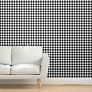 Buffalo Plaid Wallpaper Black Buffalo Check 1 Squares - Etsy
