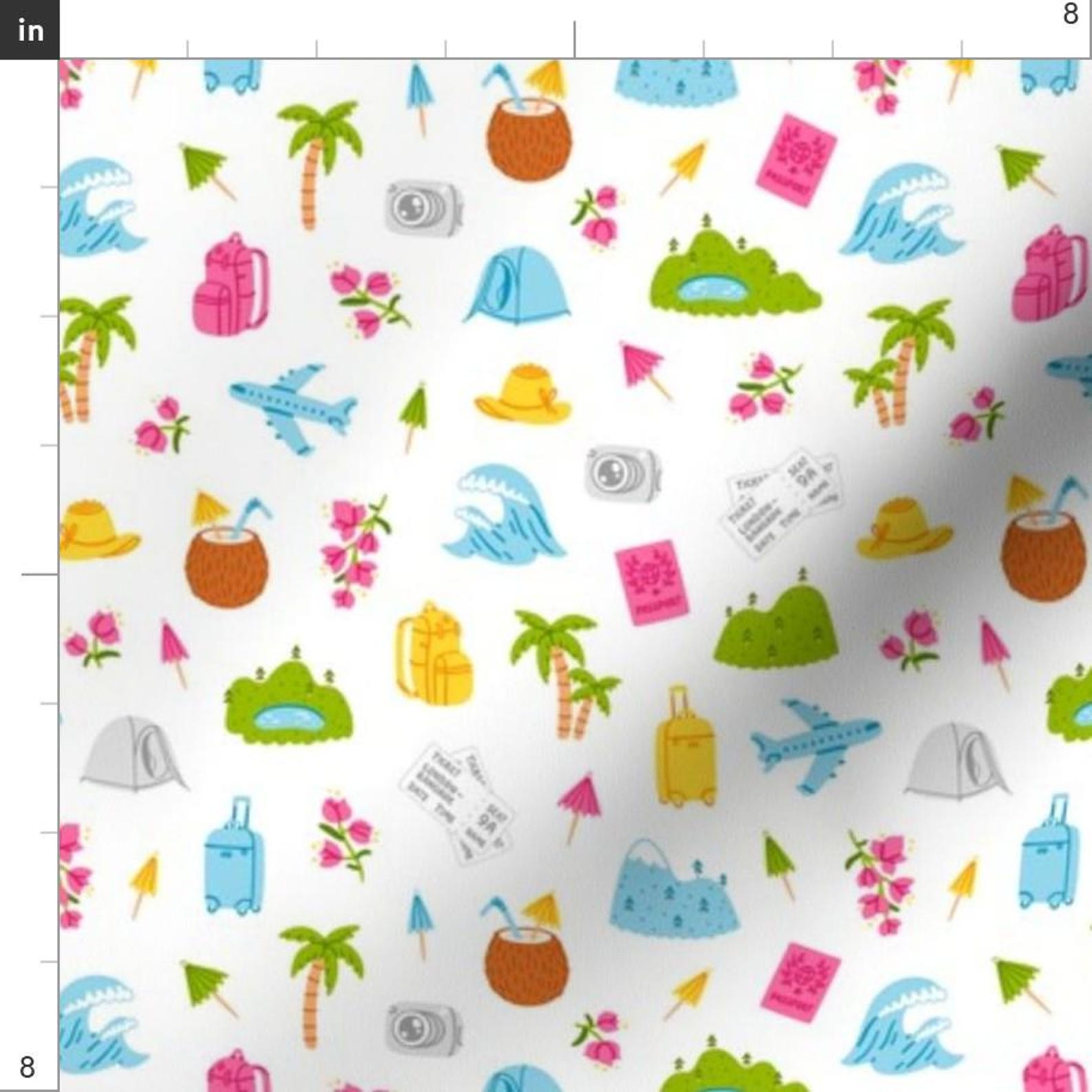 Travel Fabric - Go on and Travel Pattern by Stolenpencil - Kawaii ...