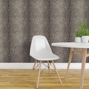 Deer Wallpaper - Deer Hide By Willowlanetextiles - Antelope Axis Neutral Chic Spotted Removable Self Adhesive Wallpaper Roll by Spoonflower