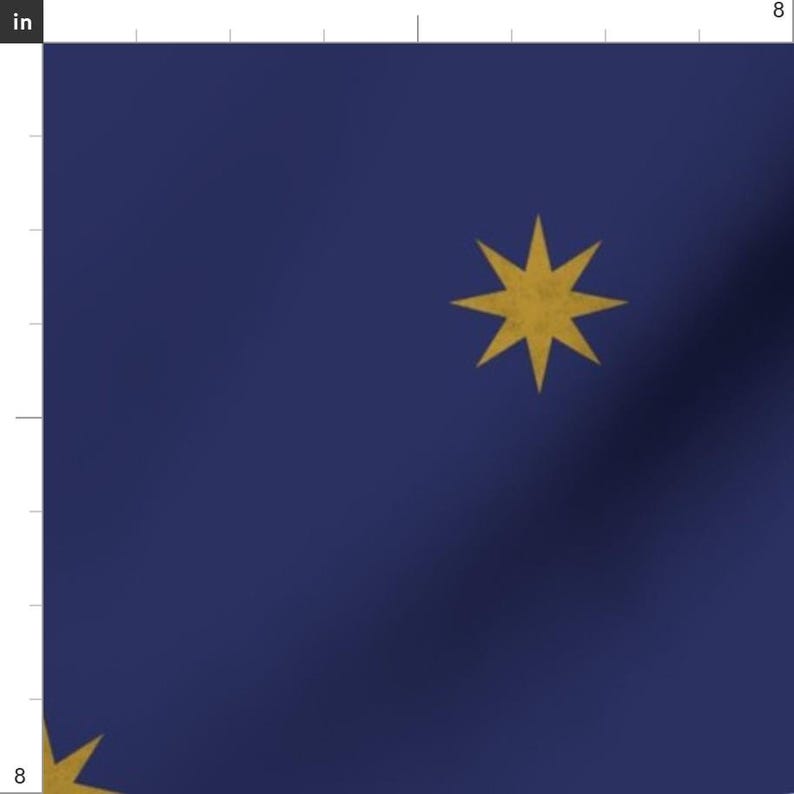 Stars Fabric - Medieval Stars ~ Gold On Muskateer By Peacoquettedesigns - Medieval Star Blue Gold Cotton Fabric By The Yard With Spoonflower image 3