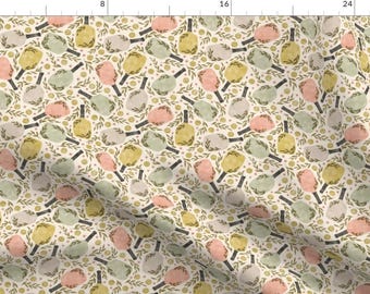 Pastel Pickleball Apparel Fabric - Pickleball by scarlet_soleil - Soft Floral Court Sport Exercise Athlete Clothing Fabric by Spoonflower