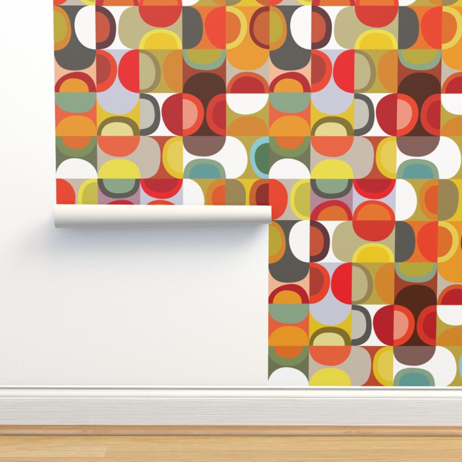 Mod Wallpaper Juicy Lime Squeeze by Kurtcyr Bauhaus Modern - Etsy