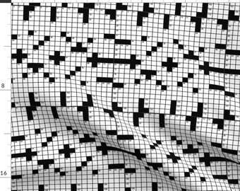 Crossword Fabric Etsy