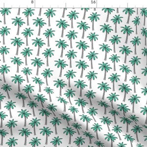 Palm Tree Fabric - Palm Tree // Summer Tropical Kids Summer Palms By Andrea Lauren - Palm Tree Cotton Fabric By The Yard With Spoonflower