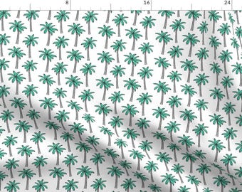 Palm Tree Fabric - Palm Tree // Summer Tropical Kids Summer Palms By Andrea Lauren - Palm Tree Cotton Fabric By The Yard With Spoonflower