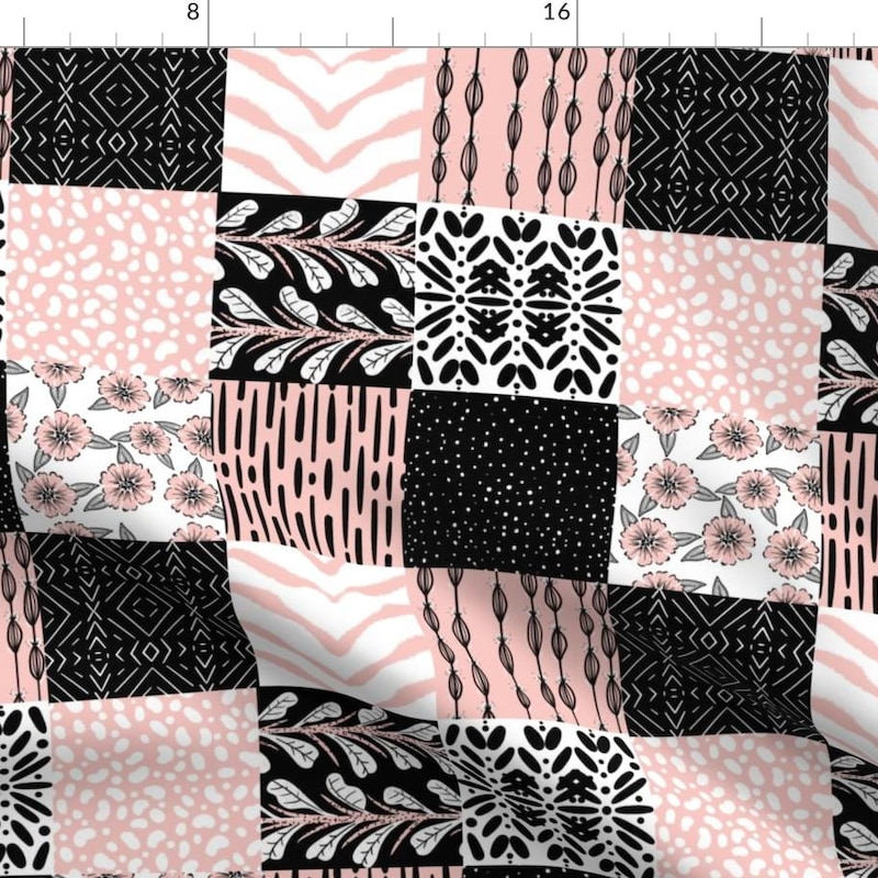 Pink Rose Patchwork - Etsy