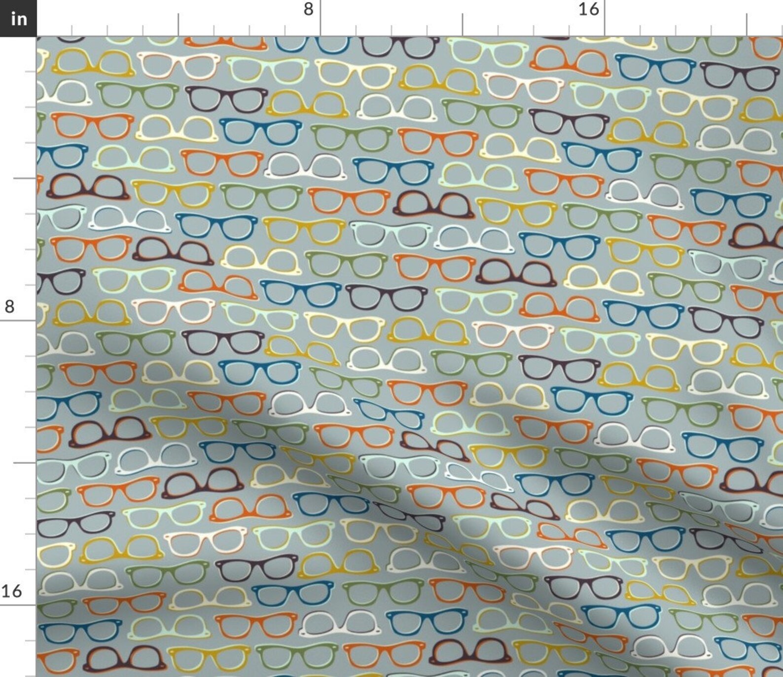 SpecTacular Glasses Fabric By Nadia Hassan Colorful Glasses Etsy