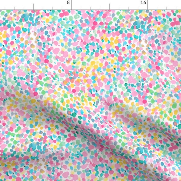 Abstract Watercolor Pastel Fabric - Lighthearted Summer By Mjmstudio - Pastel Cotton Fabric By The Yard With Spoonflower