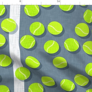 Tennis Fabric - Balls By Spellstone - Tennis Ball Sport Summer Game Cotton Fabric By The Yard With Spoonflower
