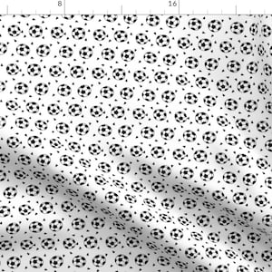 Soccer Fabric - Soccer Ball Fabric // Sports Fabric By Andrea Lauren - Soccer Ball Black White Cotton Fabric By The Yard With Spoonflower