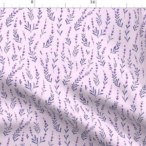 Lavender Fields Fabric - Lavender By Alenkakarabanova - Lavender On Lavender Floral Print Cotton Fabric By The Yard With Spoonflower