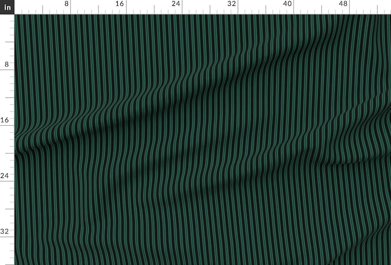 Green Stripe Fabric - Haunted By Mountainflowr - Green Black Halloween Dark Gothic Emerald Decor Cotton Fabric By The Yard With Spoonflower imagen 2
