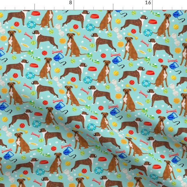 Boxer Fabric - Boxer Dog Toys Best Boxer Dog Fabric Boxer Owners Dog Toys By Petfriendly - Dog Cotton Fabric By The Yard With Spoonflower