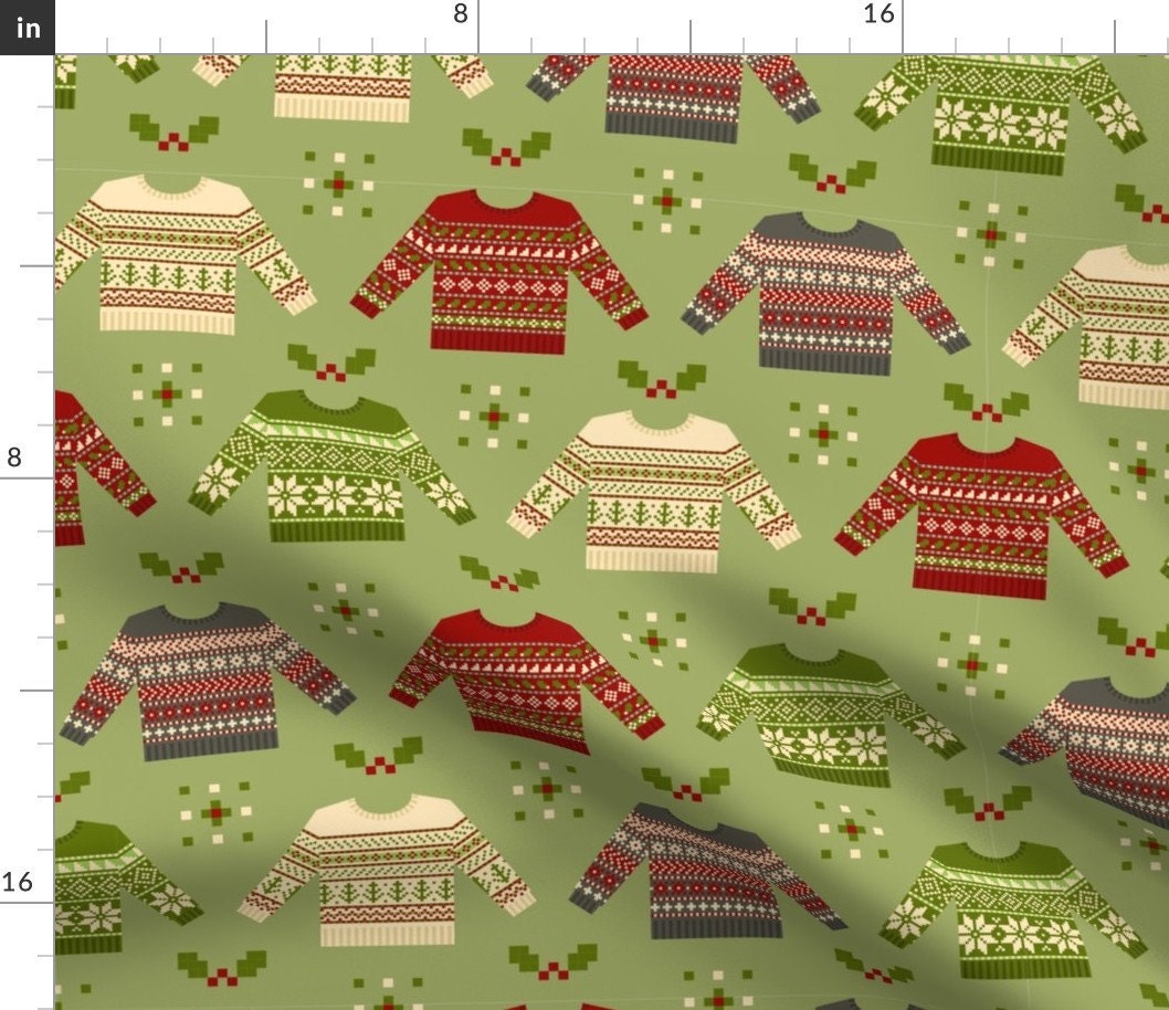 Christmas Sweater Fabric Merry Fair 