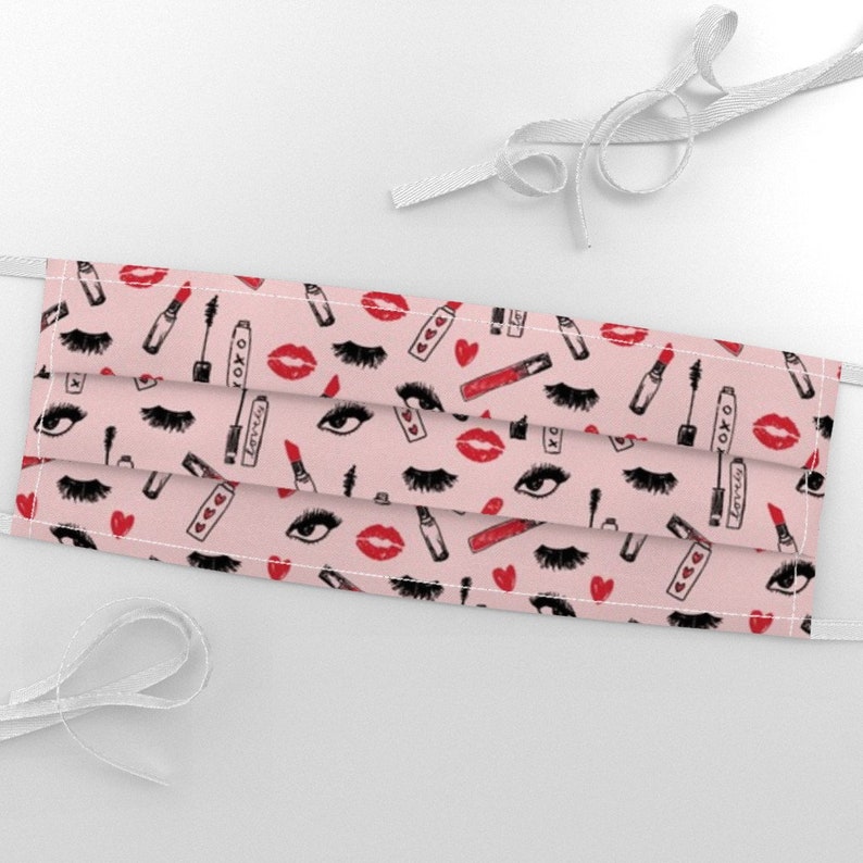 Makeup Fabric Makeup Fabric Lipstick Fabric Lips Fabric Etsy