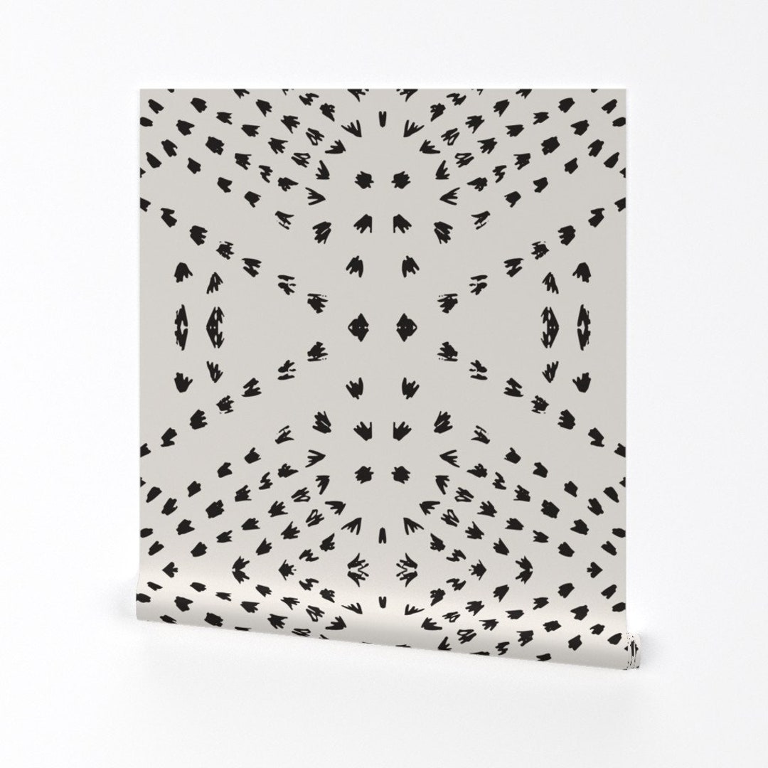 Boho Dots Wallpaper Boho Tile Large by Holli Zollinger Black Dots Custom  Printed Removable Self Adhesive Wallpaper Roll by Spoonflower - Etsy