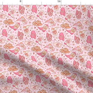 Retro Cowgirl Apparel Fabric - Boots And Hats by camilaprints - Cowboy Hat Western Boots Nashville Howdy Clothing Fabric by Spoonflower image 1