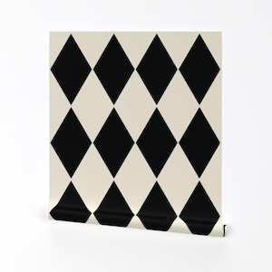 Harlequin Wallpaper - Harlequin Diamonds Large By Peacoquettedesigns - Custom Printed Removable Self Adhesive Wallpaper Roll by Spoonflower