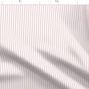 Pink Fabric - Candy Stripe by danika_herrick -  Blush Narrow Pink Stripe Candy Stripe Small Scale Coastal Fabric by the Yard by Spoonflower