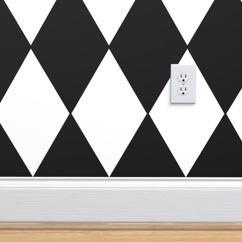 Harlequin Wallpaper Harlequin Diamonds Black By Etsy
