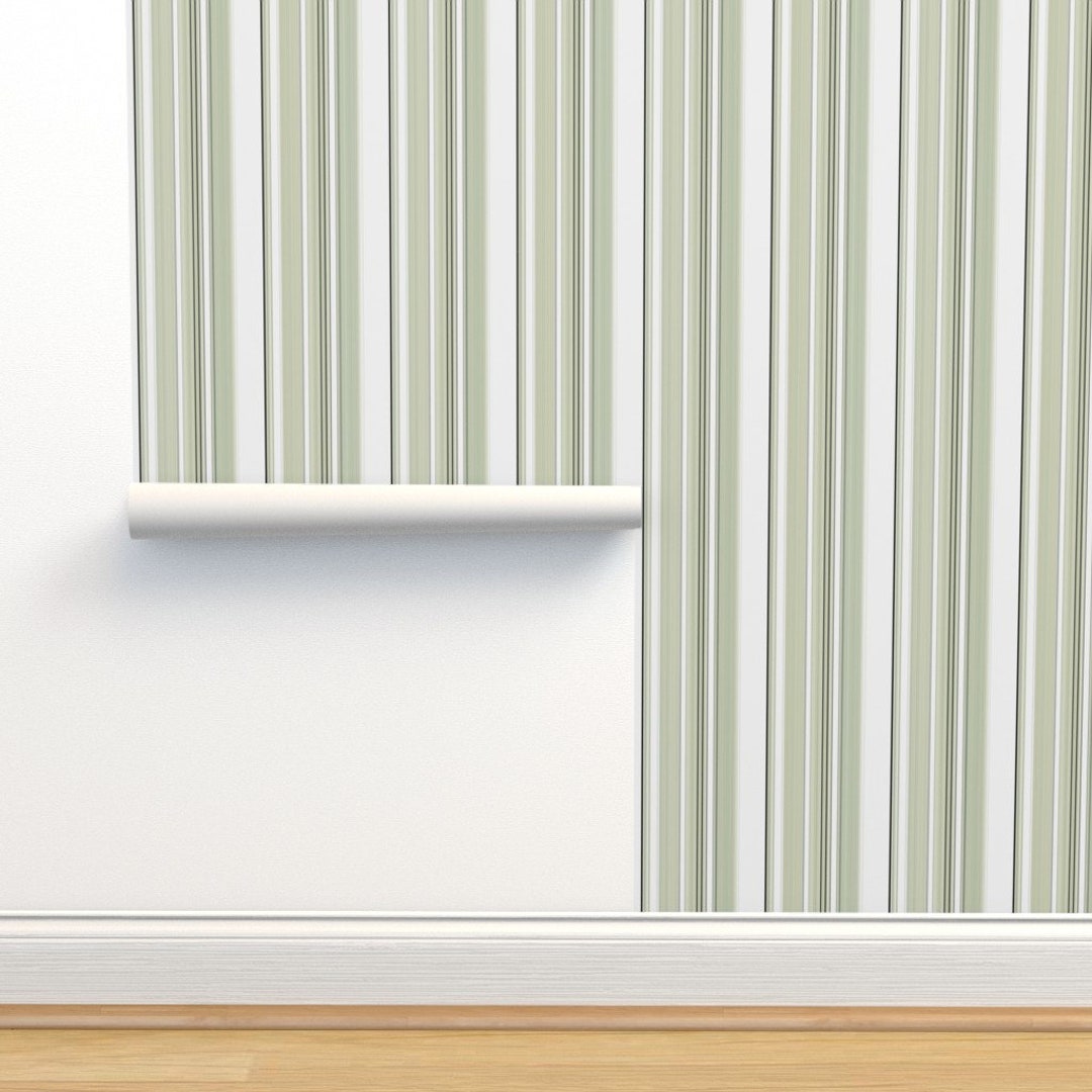 Striped Wallpaper Lofty Linen Lines by Kristopherk Gray - Etsy