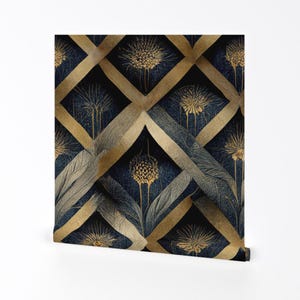 Abnehmbare Tapete aus 1920er Jahren - Diamanten edel Maximalist Luxe - 1920er Jahre Gatsby Floral by patterndoubliette