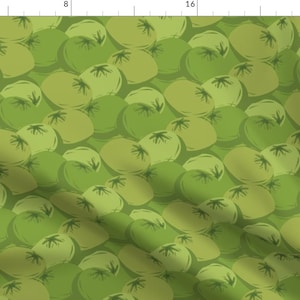 Green Tomato Fabric - Green Tomatoes By Storylinecaroline - Tomatoes Green Garden Grow Food Plant Cotton Fabric By The Yard With Spoonflower
