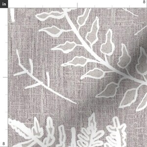 Neutral Bedding Fabric - Fern Airy Taupe Woodland Neutral By Bridgettstahlman - Neutral Bedding Cotton Fabric By The Yard With Spoonflower image 3