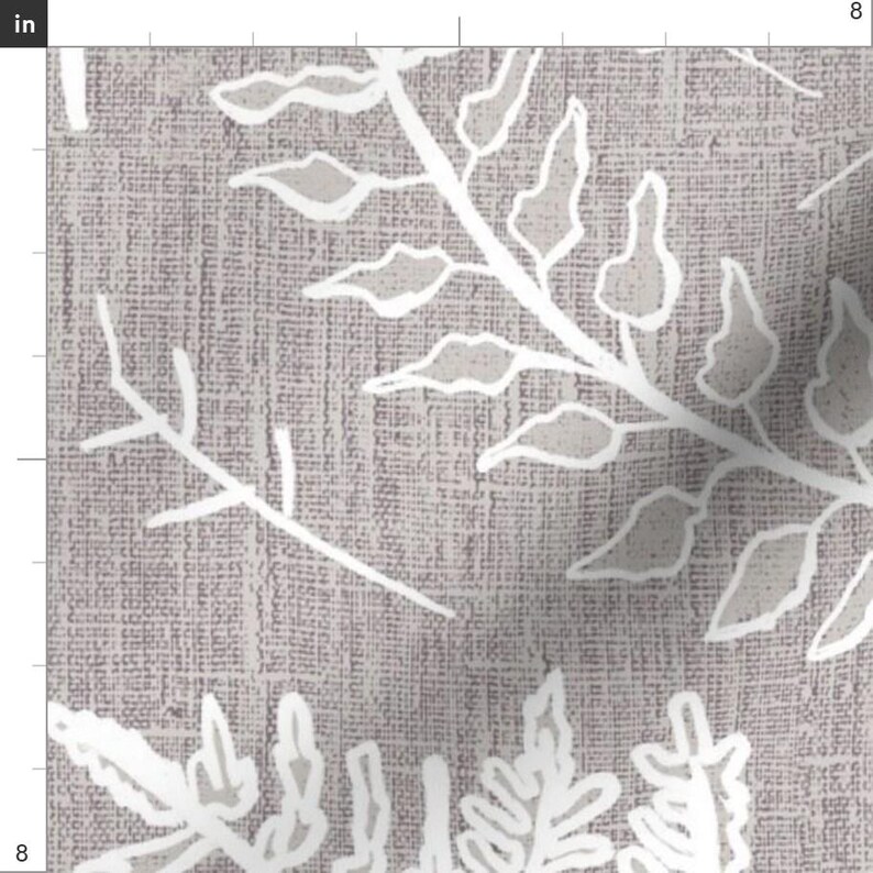 Neutral Bedding Fabric - Fern Airy Taupe Woodland Neutral By Bridgettstahlman - Neutral Bedding Cotton Fabric By The Yard With Spoonflower image 3