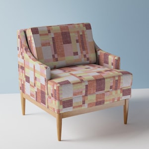 Modern Geometric Upholstery Fabric- Bauhaus Geo Orange by ginger&cardamme - Abstract Graphic Bauhaus  Fabric By The Yard With Spoonflower