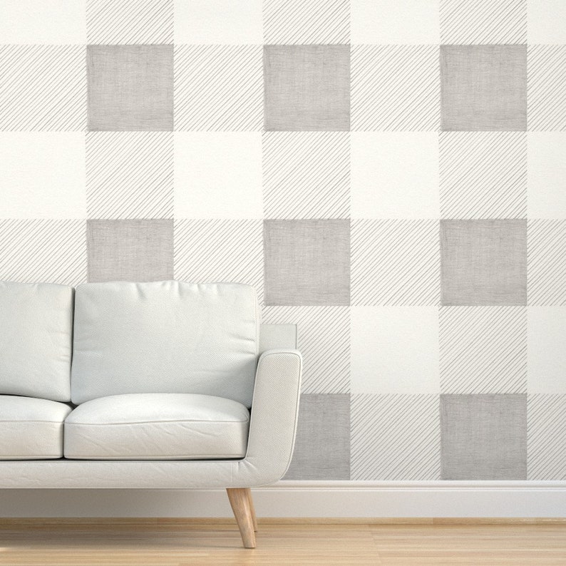 Buffalo Check Wallpaper Hand Drawn By Lilafrances Buffalo | Etsy