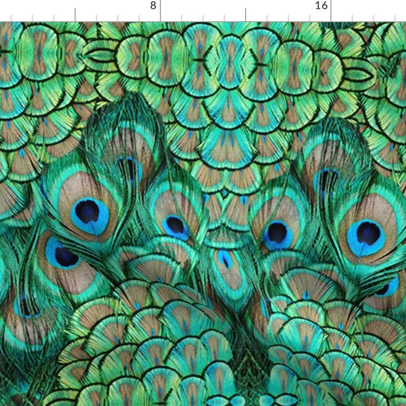Peacock Fabric - Etsy