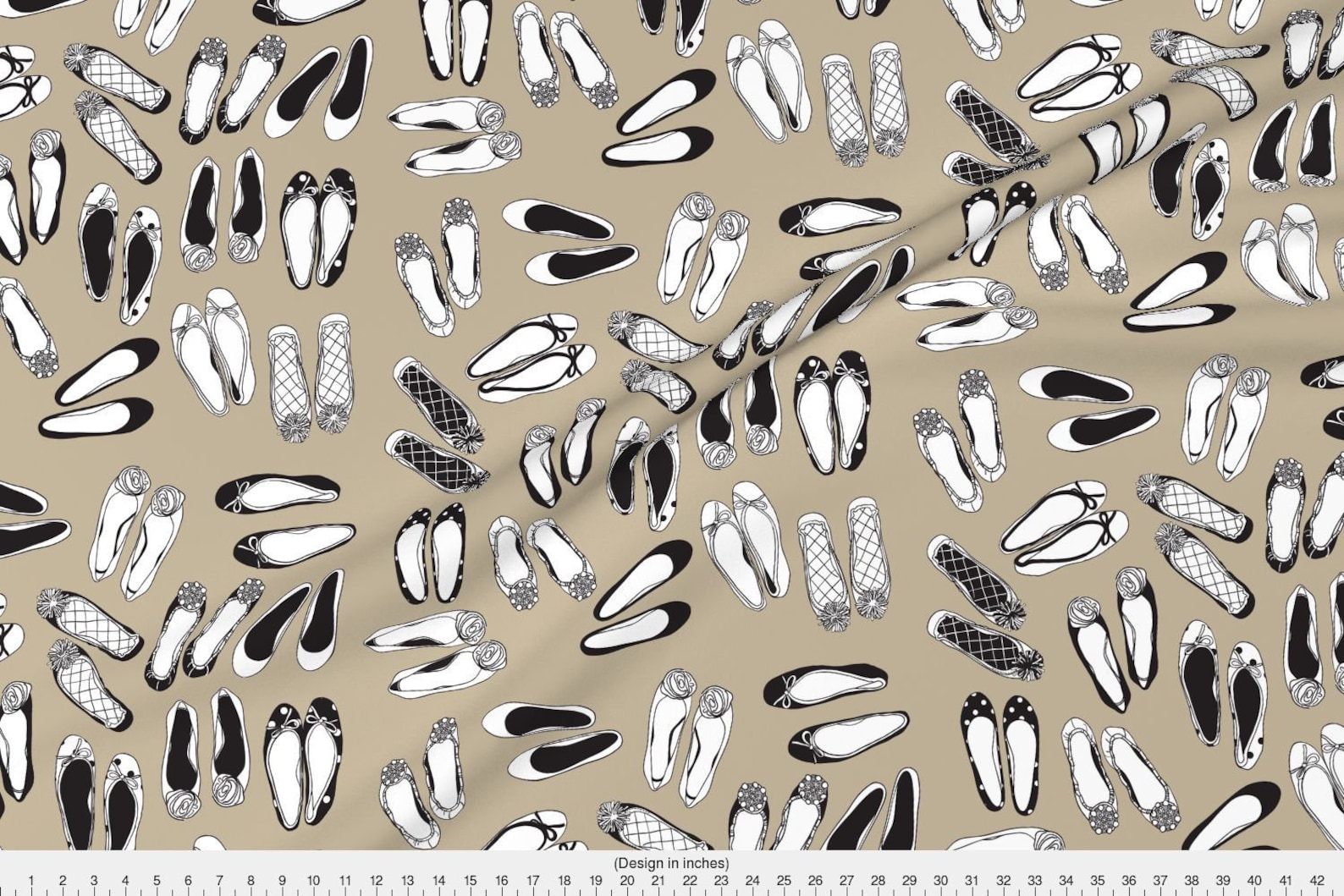 shoes fabric - ballet flats gray by winksmile - ballet flat fashion home decor cotton fabric by the yard with spoonflower shoes fabric - ballet flats gray by winksmile - ballet flat fashion home decor cotton fabric by the yard with spoonflower