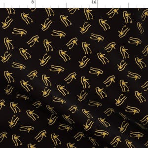 Eye Of Horus Fabric - Eye Of Horus - Gold On Black By Elliottdesignfactory - Egypt Egyptian Cotton Fabric by the Yard with Spoonflower