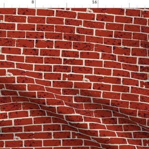 Building Fabric - Brick House By B0rwear - Wall Cotton Fabric By The Yard With Spoonflower