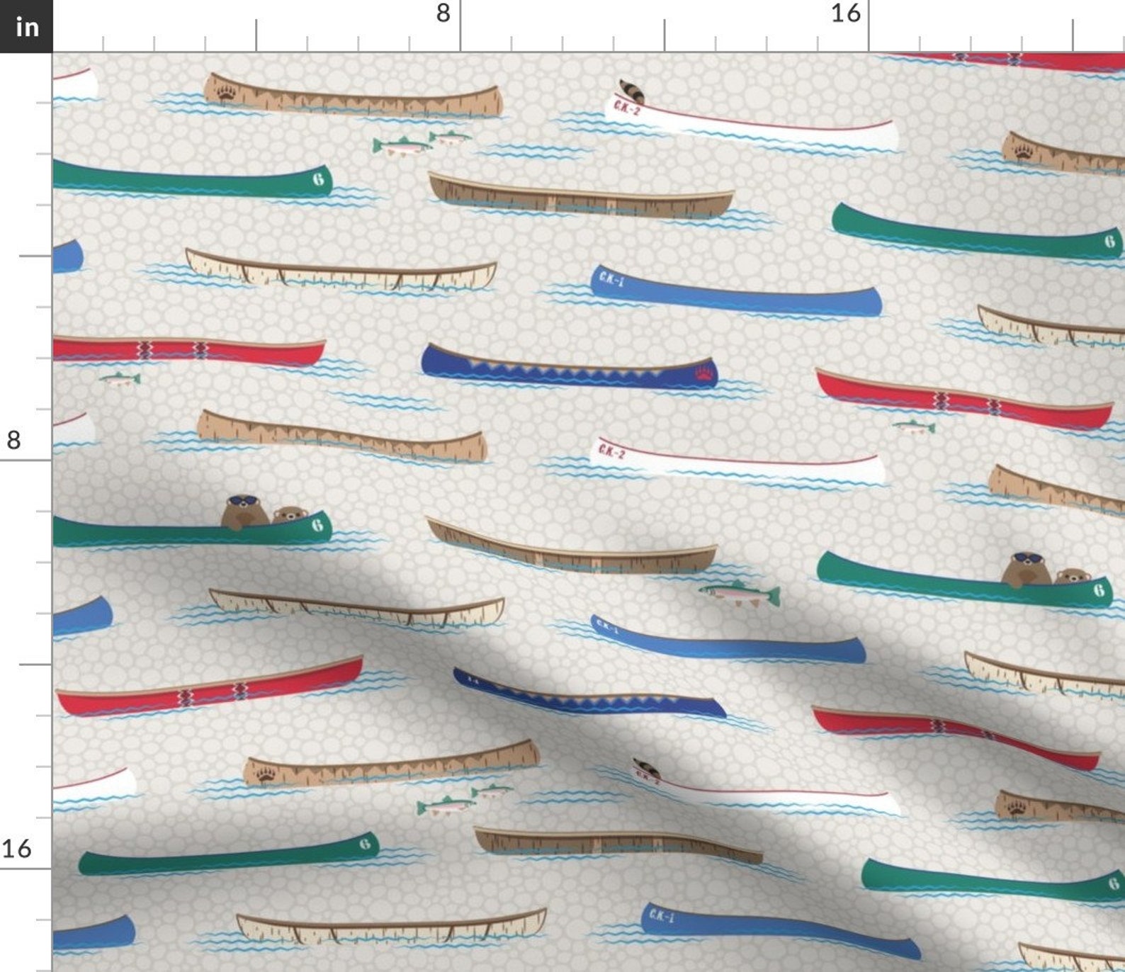 Gray Canoe Fabric Lake Canoe in Daytime by Hootenannit Etsy