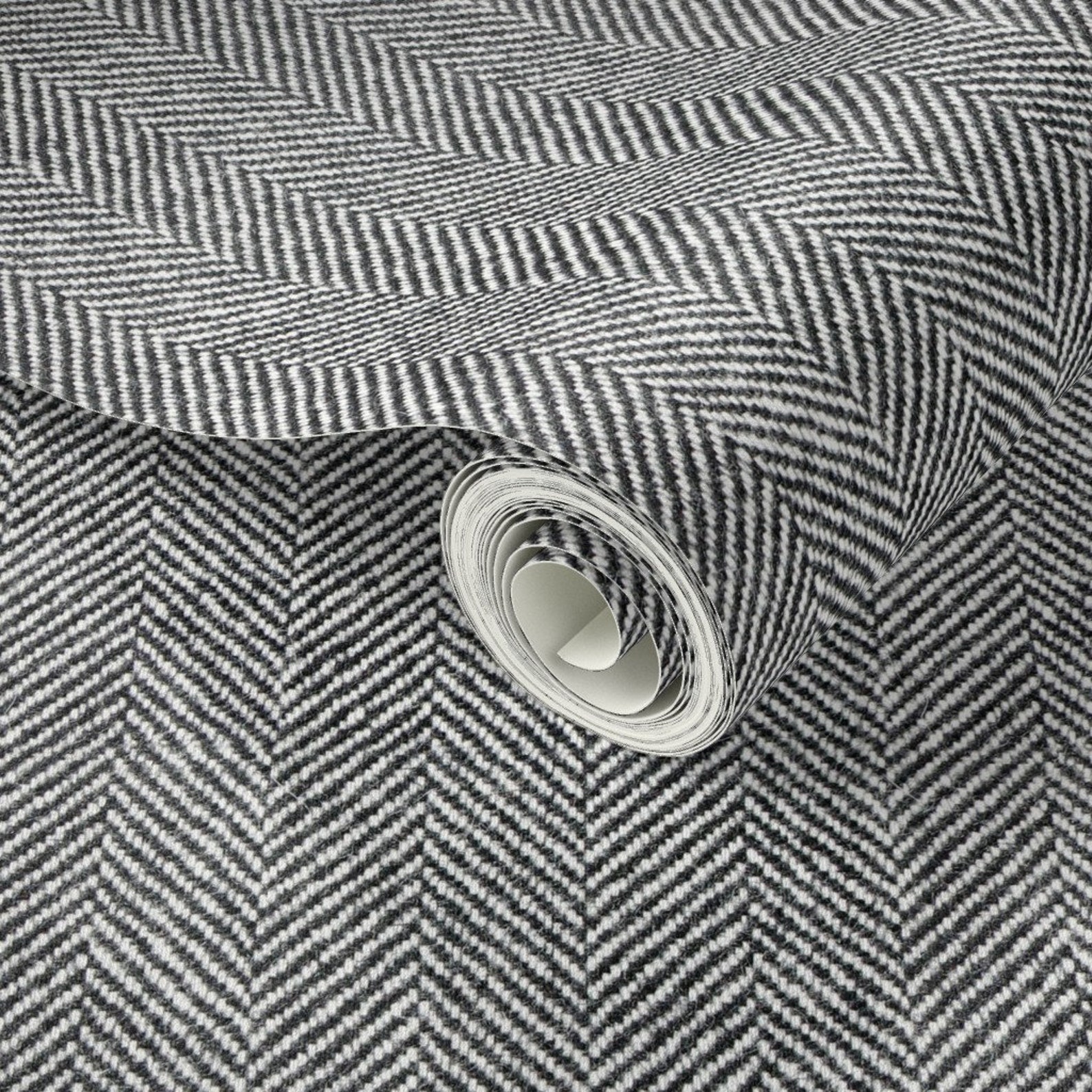 Tweed Look Wallpaper Herringbone Tweed by Etsy