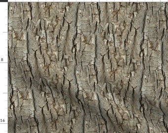 Tree Bark Fabric - Endless Bark By Thinlinetextiles - Tree Bark Wood Nature Forest Photographic Cotton Fabric By The Yard With Spoonflower