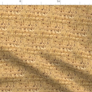 Faux Cork Fabric - Light Cork Horizontal By Misschiffdesigns - Cork Natural Faux Texture Cotton Fabric By The Yard With Spoonflower