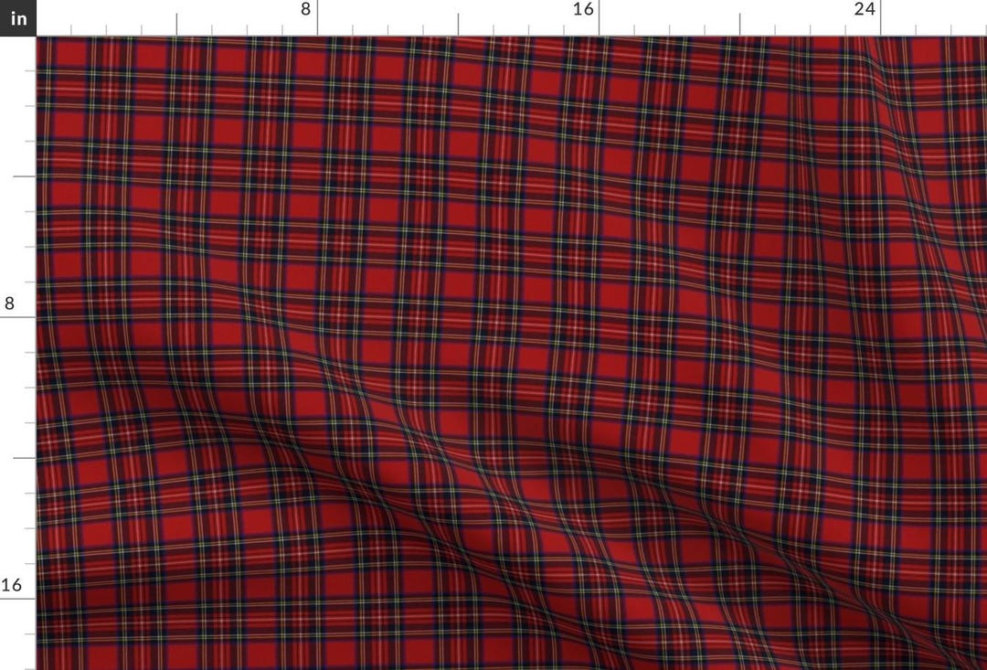Scottish Plaid Fabric Royal Stewart Tartan by Lilyoake Scottish ...