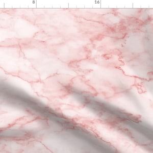 Blush Pink Fabric - Marbled Pink by color_amazing_designs - Marble Light Pink Stone Texture Look Abstract Fabric by the Yard by Spoonflower