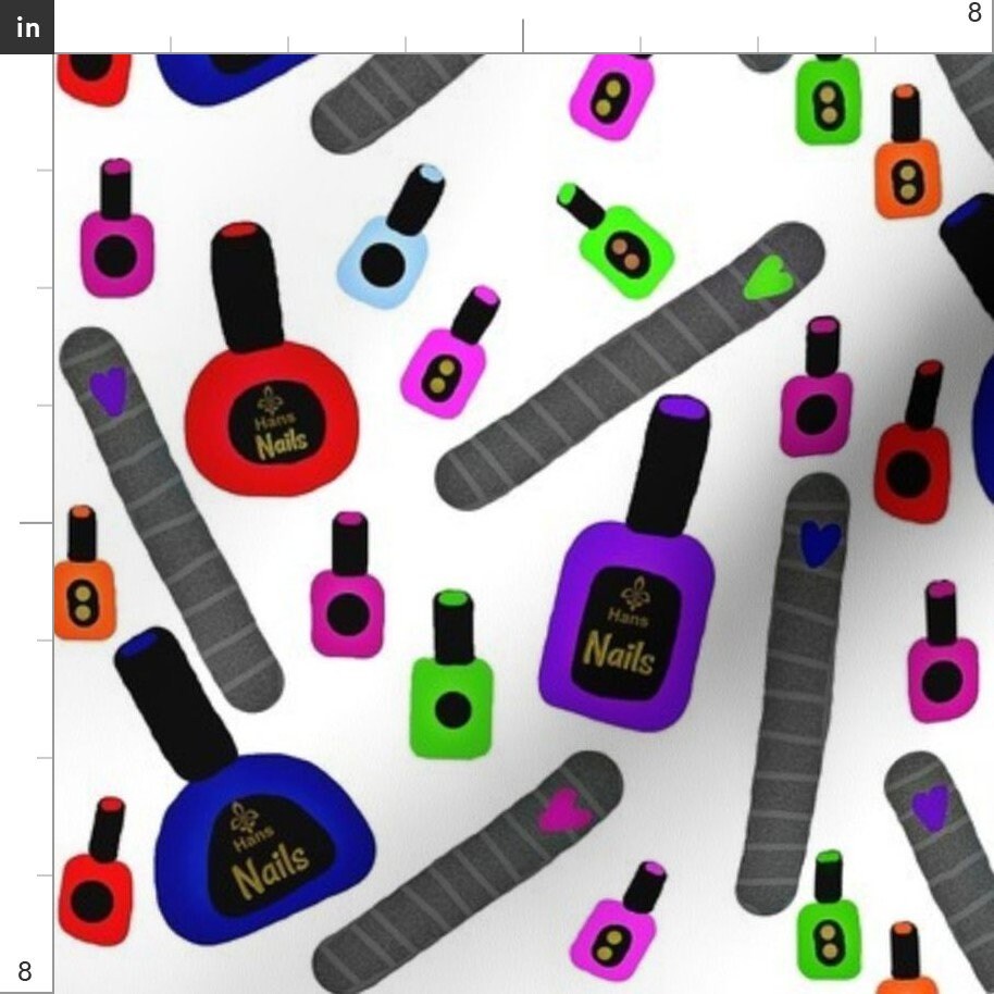 Nail Polish Fabric Color Me Pretty by Franbail Manicure Etsy