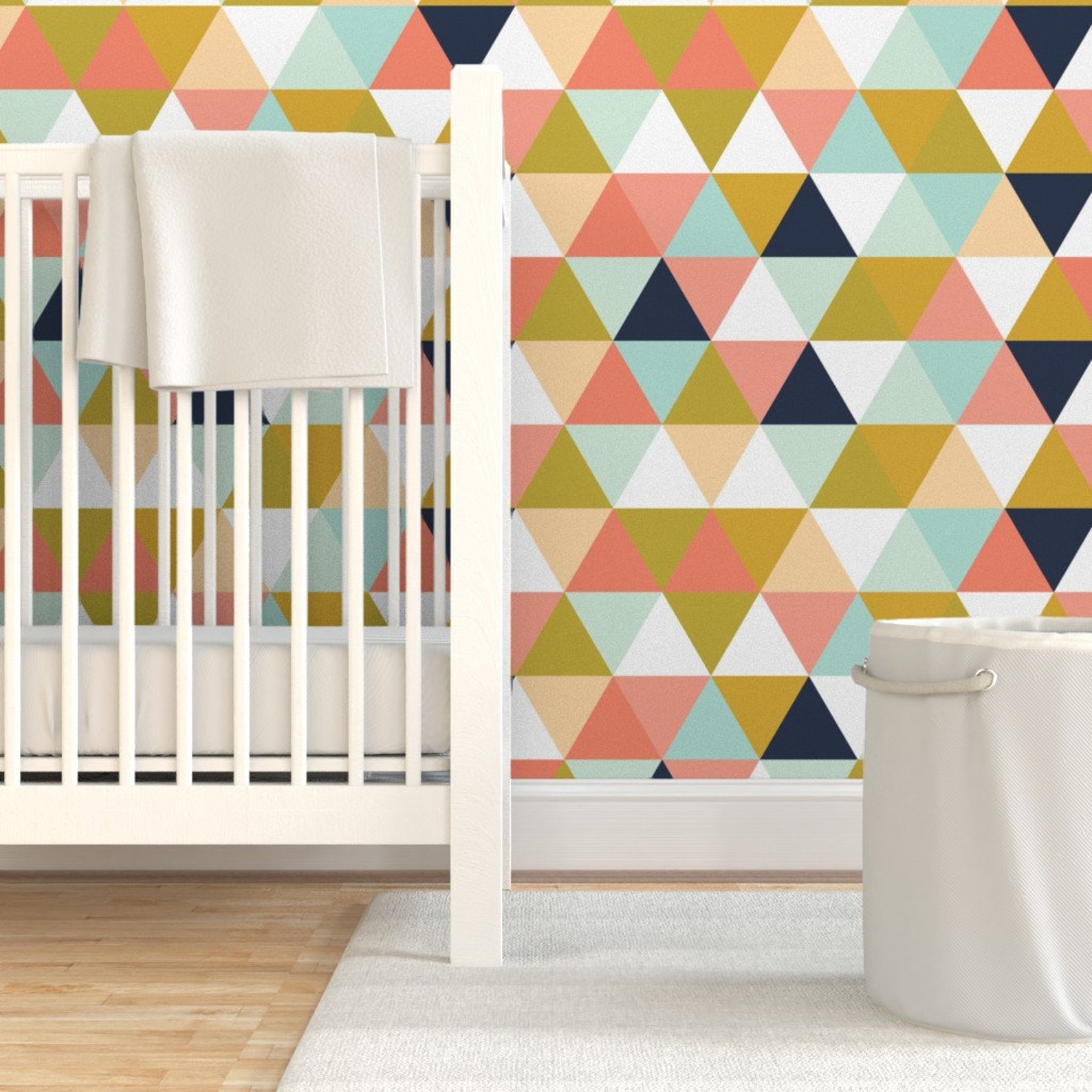 Coral Jubilee Wallpaper Triangle Coral Jubilee by Etsy