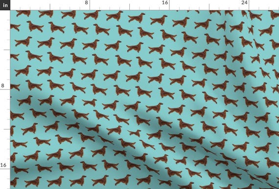 Blue Irish Setter Fabric - Irish Setter Dog Breed Fabric Pattern Simple By Petfriendly - Pet Cotton Fabric By The Yard With Spoonflower