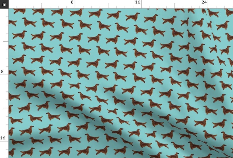 Blue Irish Setter Fabric - Irish Setter Dog Breed Fabric Pattern Simple By Petfriendly - Pet Cotton Fabric By The Yard With Spoonflower image 1
